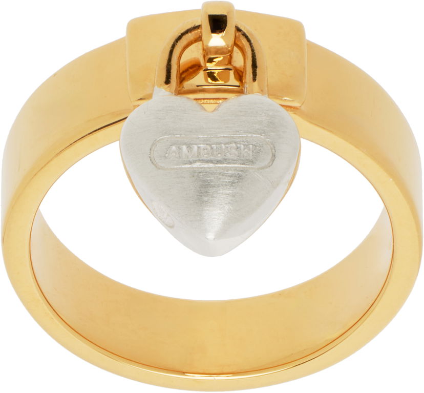 Prsten Ambush AMBUSH Heart Padlock Ring Metalik | 12114582