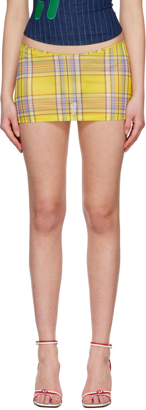 Suknja Miaou Miaou Elektra Plaid Miniskirt Žuta | 4014PM2DNP