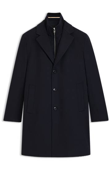 Kaputi BOSS Regular-fit wool-cashmere coat with detachable inner vest Tamnoplava | 50551085