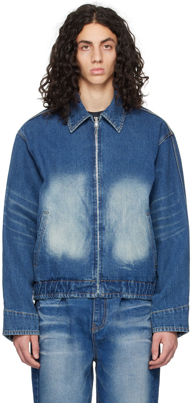 Bomber jakna We11done We11done Faded Denim Jacket Plava | WD-DJ1-23-329-U-BL