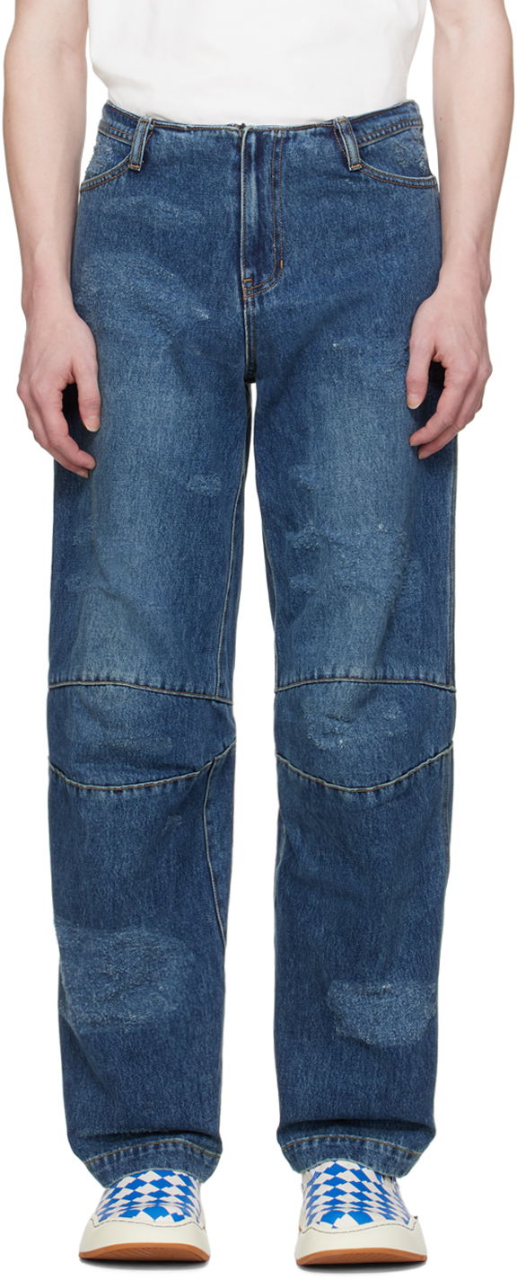 Jeans ADER ERROR Wide-Leg Jeans Plava | BN01SSJE0107BL