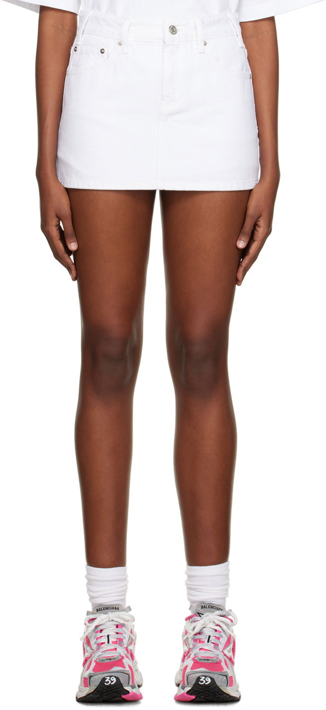 Suknja We11done We11done Low-Rise Denim Mini Skirt Bijela | WD-DS3-22-372-W-WH