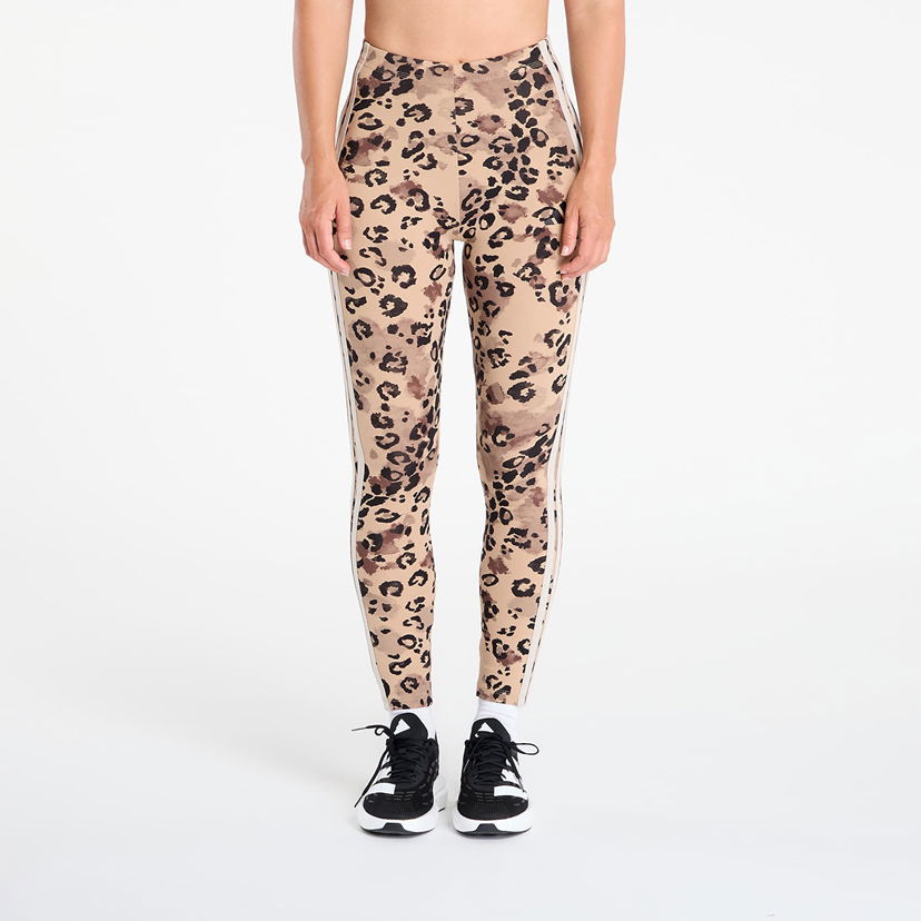 Tajice adidas Originals Essentials 3-Stripes Animal Print Leggings Bež | JM1865