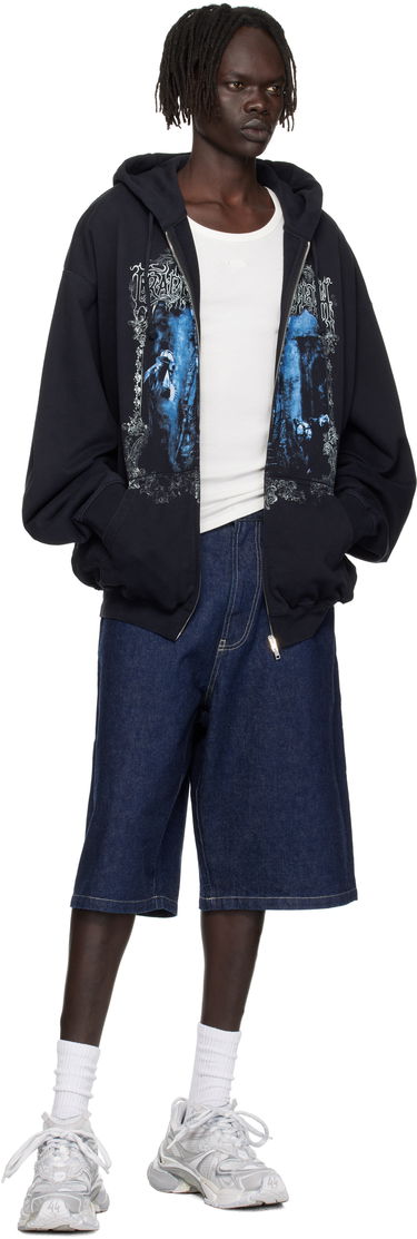 Dukserice VETEMENTS VETEMENTS Cradle of Filth Oversized Zip-Up Hoodie Crna | UCF76ZU800B, 3