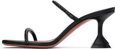 Njega cipela Amina Muaddi Amina Muaddi Gilda Crystal-Embellished Heeled Sandals Crna | GILDA SLIPPER 70 NAPPA, 2