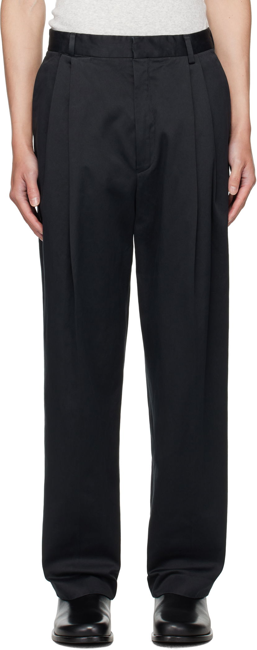 Hlače Dries Van Noten Dries Van Noten Pleated Trousers Crna | 252-020998-2341