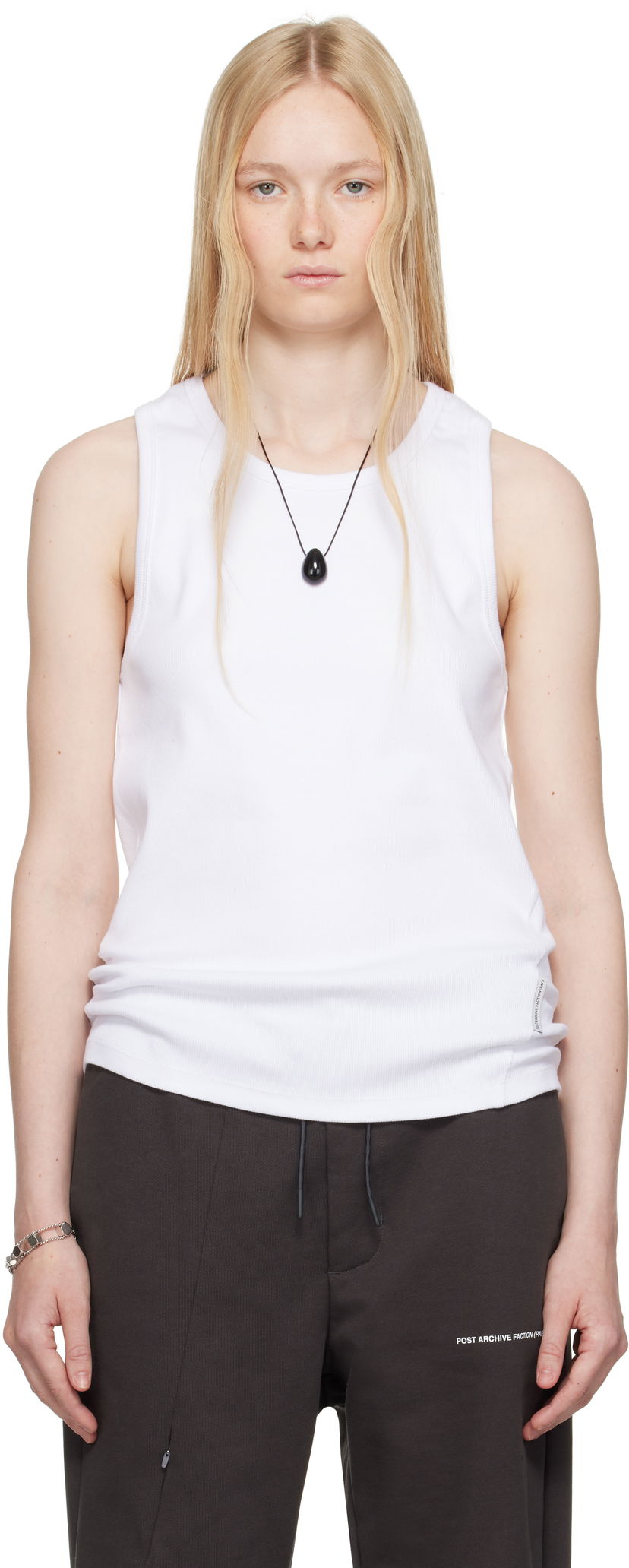 Majica bez rukava Post Archive Faction (PAF) PAF 8.0 Right Sleeveless Tank Top Bijela | 8.0 TSLR-W