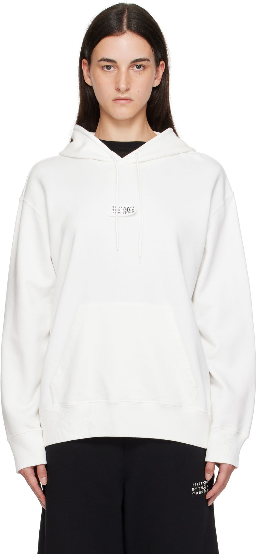 Dukserice Maison Margiela MM6 Maison Margiela Numeric Hoodie Bijela | SH0GU0033 M25025