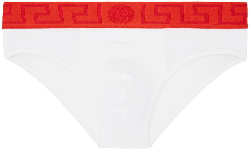 Body Versace Greca Border Briefs Bijela | AU10027_1A10011, 0