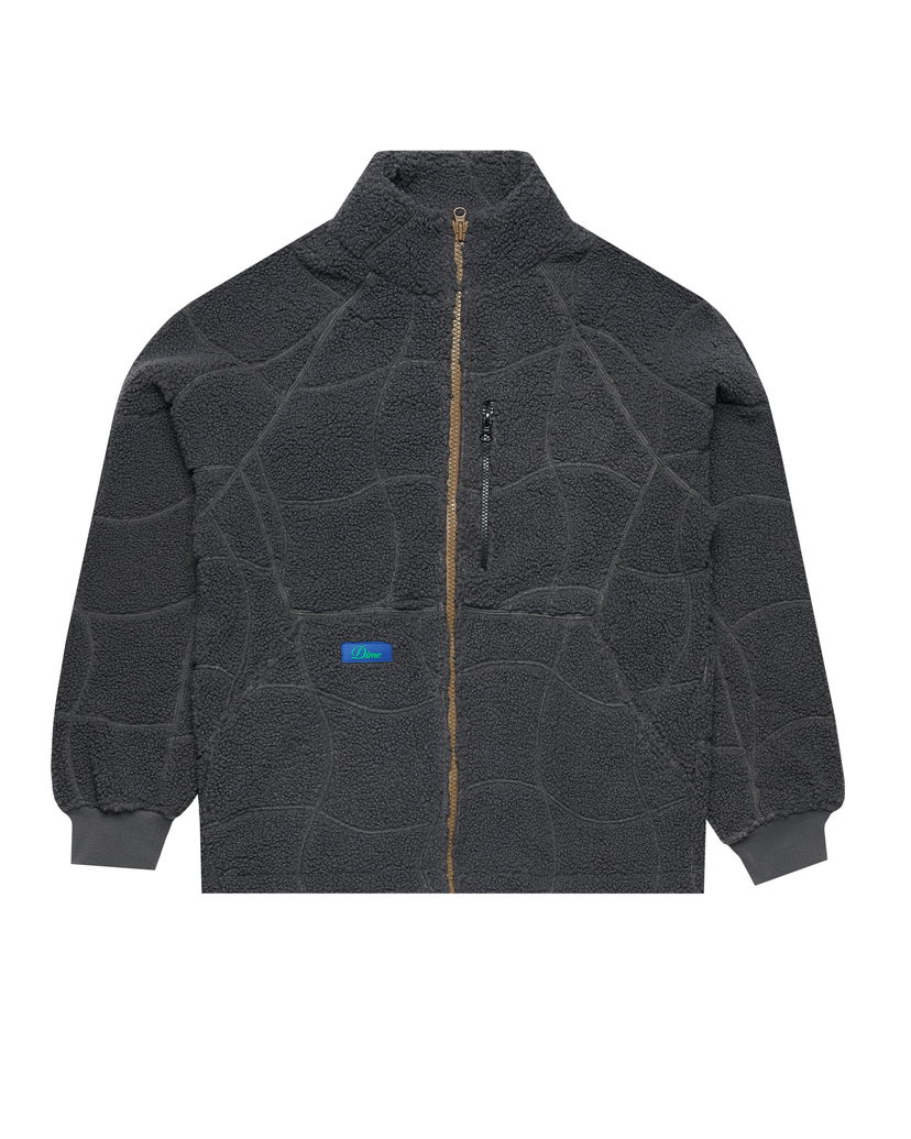 Jakna Dime Coverstitch Sherpa Fleece Crna | DIMEFA245CHA