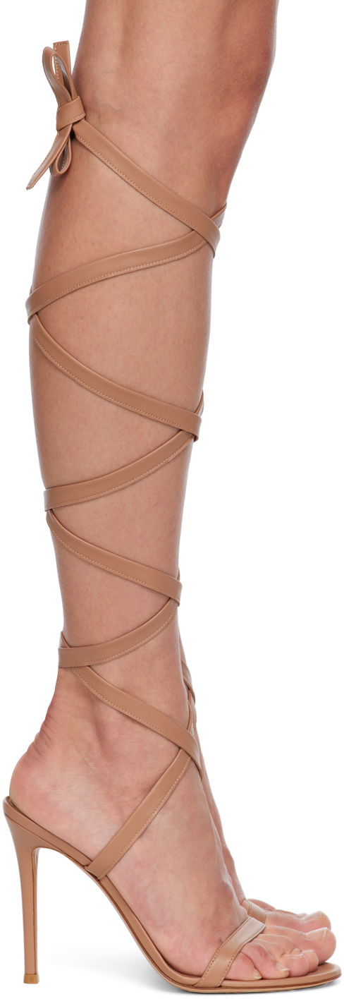 Dodaci Gianvito Rossi Gianvito Rossi Borneo Heeled Sandals Bež | G32325.15RIC.NAP