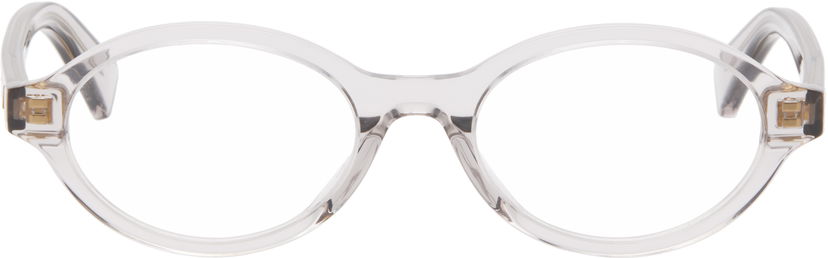 Sunčane naočale Bottega Veneta Bottega Veneta Triangle Stud Logo Round Glasses Siva | BV1367O-004