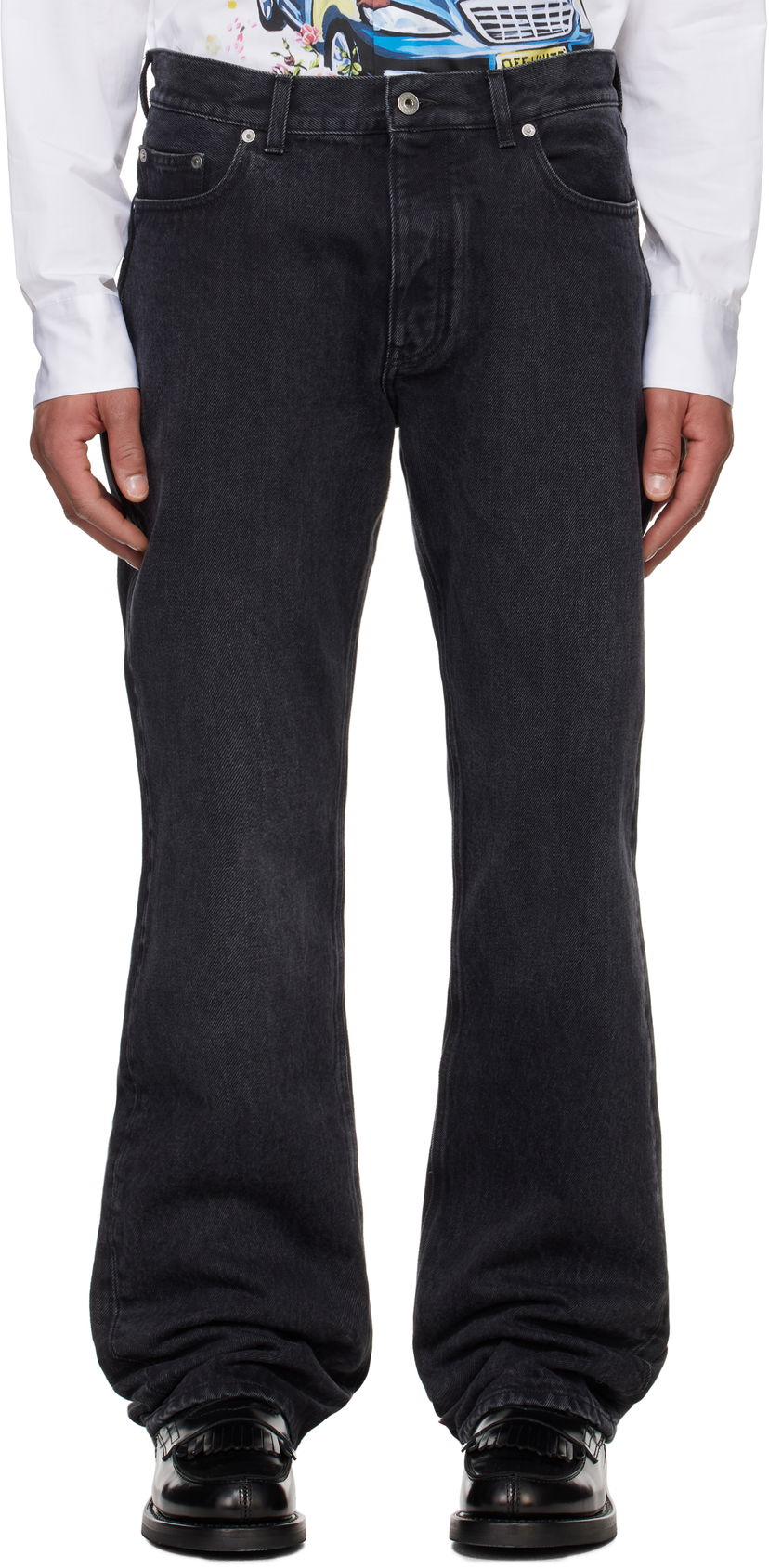 Jeans Off-White Off-White Arrow Skate Jeans Crna | OMYA138C99DEN0021300