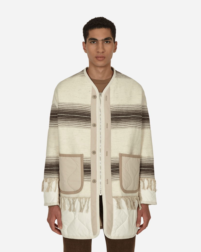 Kaputi Junya Watanabe Fringed Wool Overshirt Bež | WJ-J001-W22  1