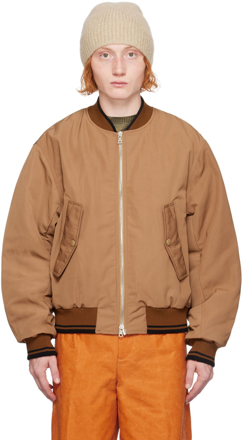 Bomber jakna Dries Van Noten Brown Oversized Bomber Jacket Smeđa | 242-020518-9102