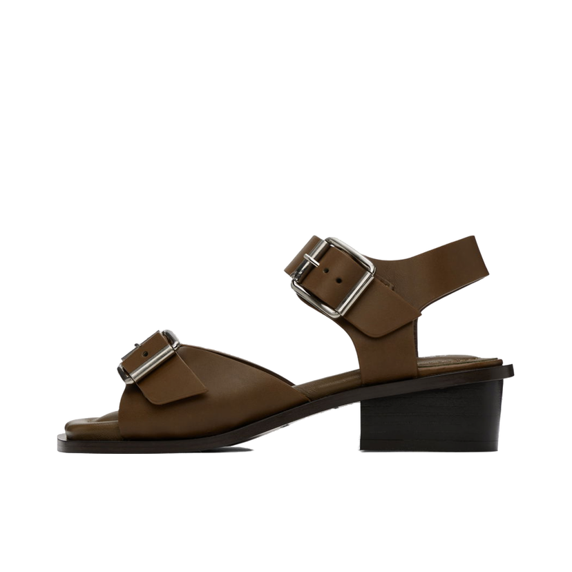 Tenisice i cipele LEMAIRE Square Heeled Sandals Smeđa | FO0030 LL196