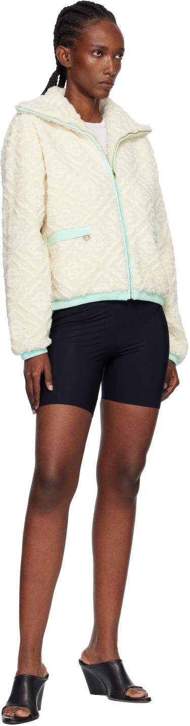 Jakna Casablanca Monogram Jacquard Fleece Jacket Bijela | WPF25-JK-390-01, 3