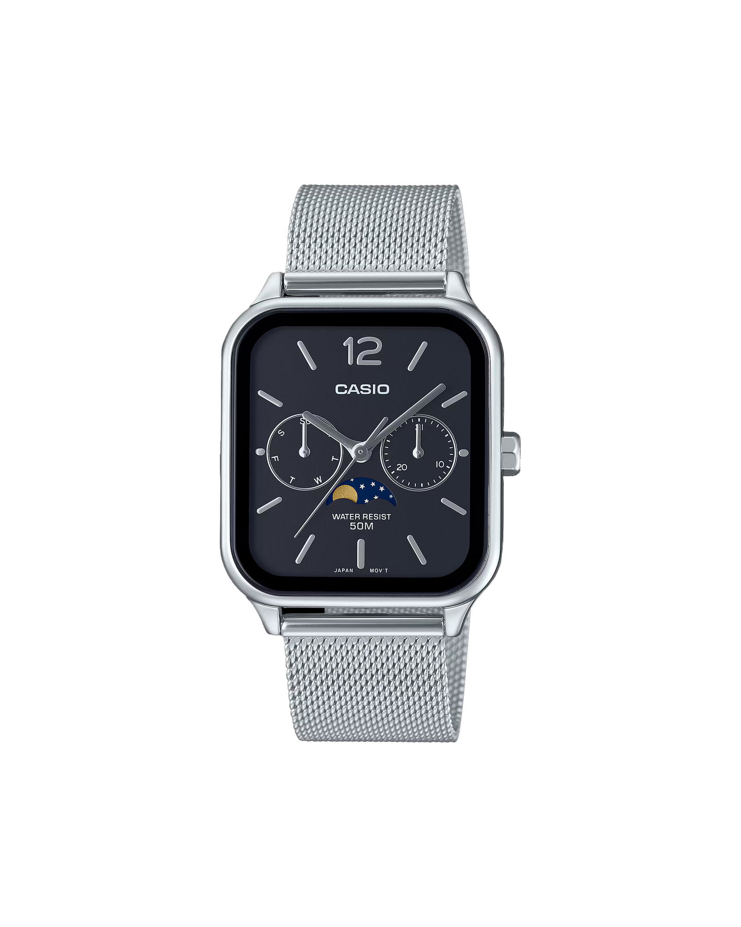 Satovi CASIO Watch with Day and Date Display and Moon Phase Subdial Metalik | MTP-M305M-1AVER, 0