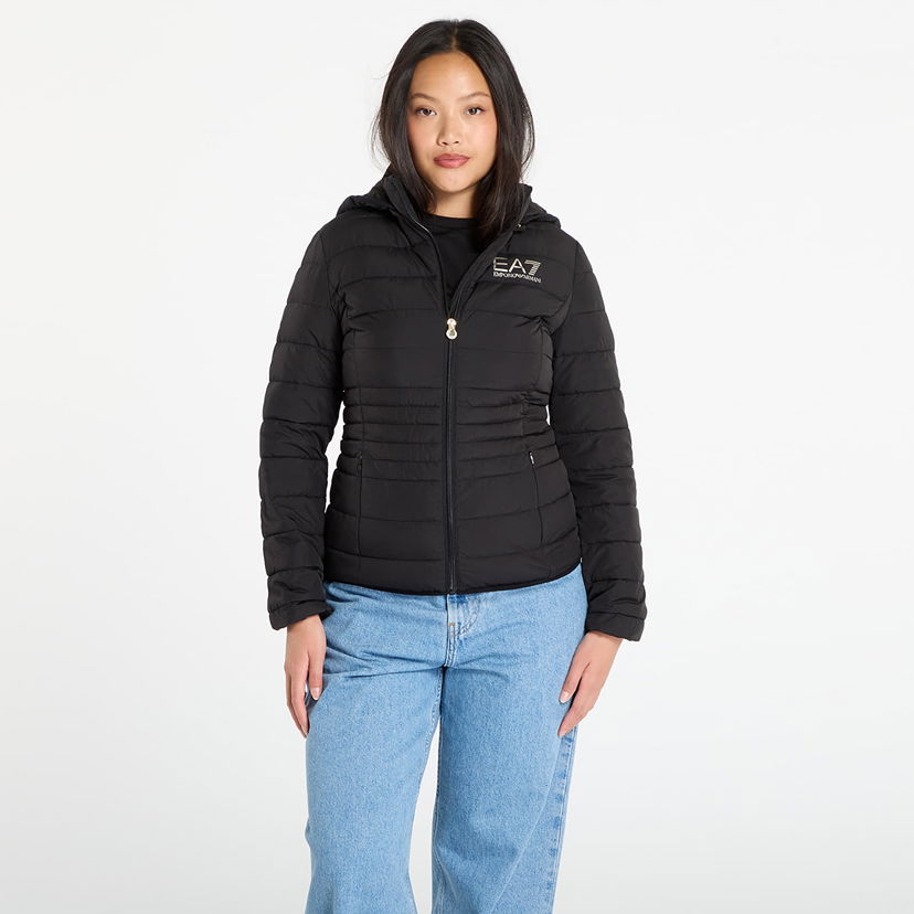 Pernata jakna Emporio Armani EA7 Emporio Armani Quilted Hooded Jacket Crna | 8NTB23TNF8Z0200