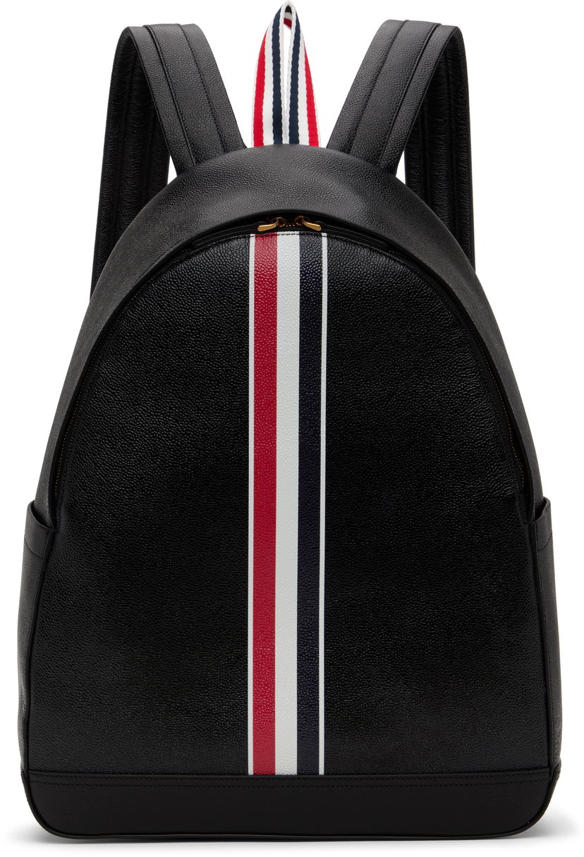 Ruksak Thom Browne Thom Browne Pebble Grain RWB Stripe Backpack Crna | UAG233A-00198