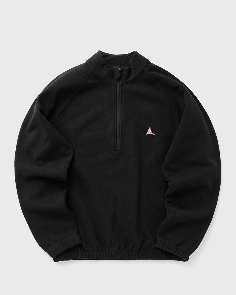 Dukserice ROA Heavy Half Zip Sweatshirt Crna | RBMW0334FA241
