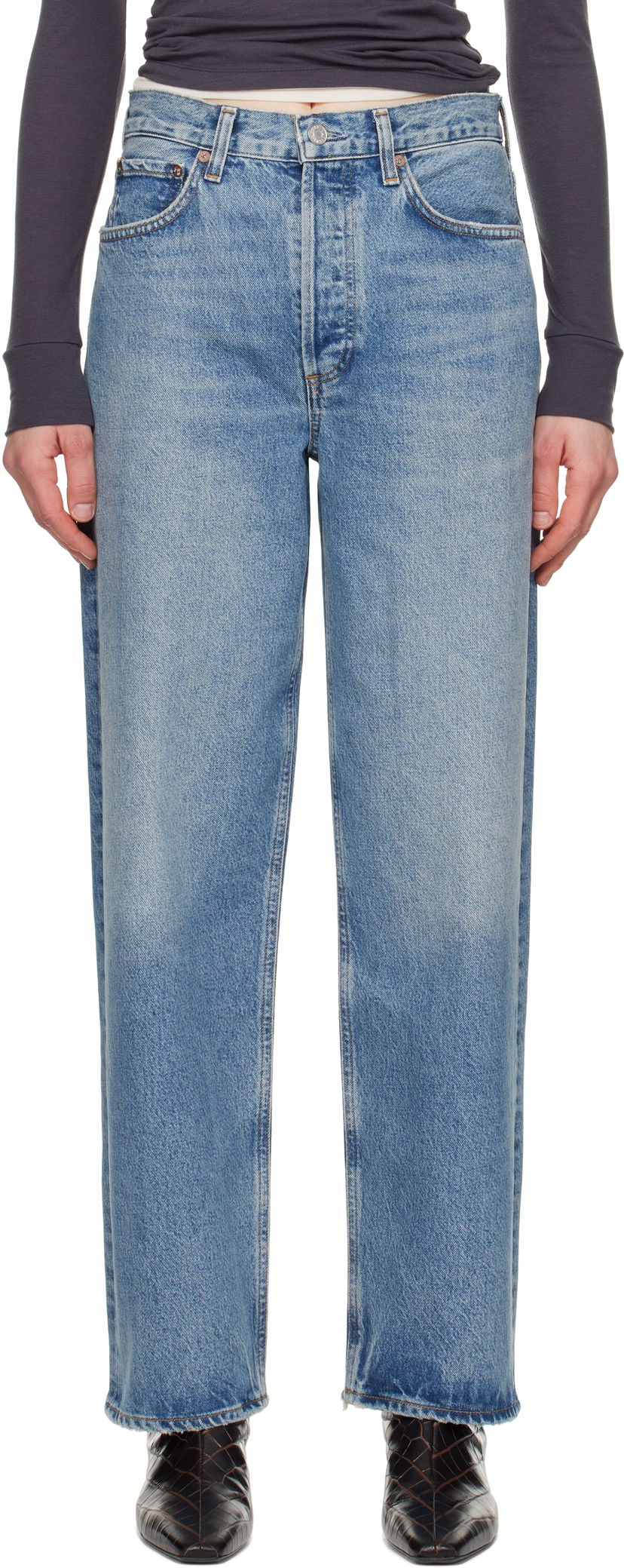 Jeans AGOLDE AGOLDE Henson Loose-Fit Jeans Plava | A219-1535