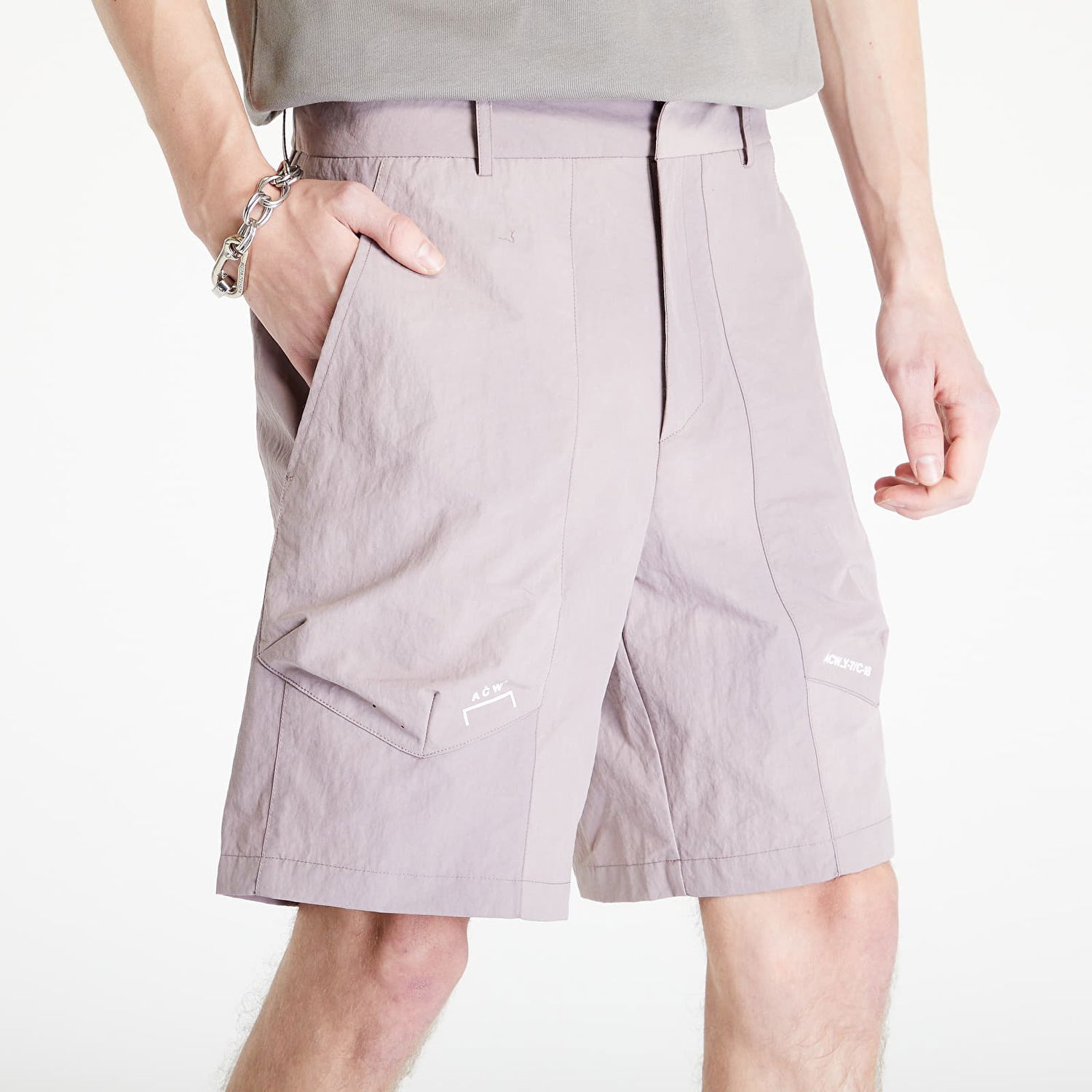 Kratke hlače A-COLD-WALL* Irregular Dye Shorts Siva | ACWMB183 Mauve, 1