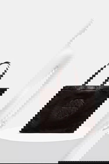 Tote bag Anine Bing Leo Embossed Leather Tote Bag Smeđa | A.13.11841, 5