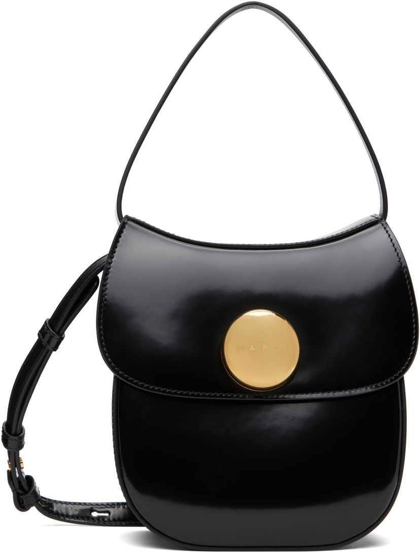 Ručna torbica Marni Marni Leather Butterfly Small Bag Crna | SBMP0218U0 P7943