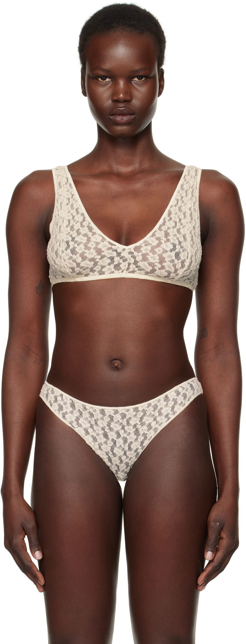 Gaćice Baserange Crescent Lace Bra Bijela | BRCR-LA-SP25