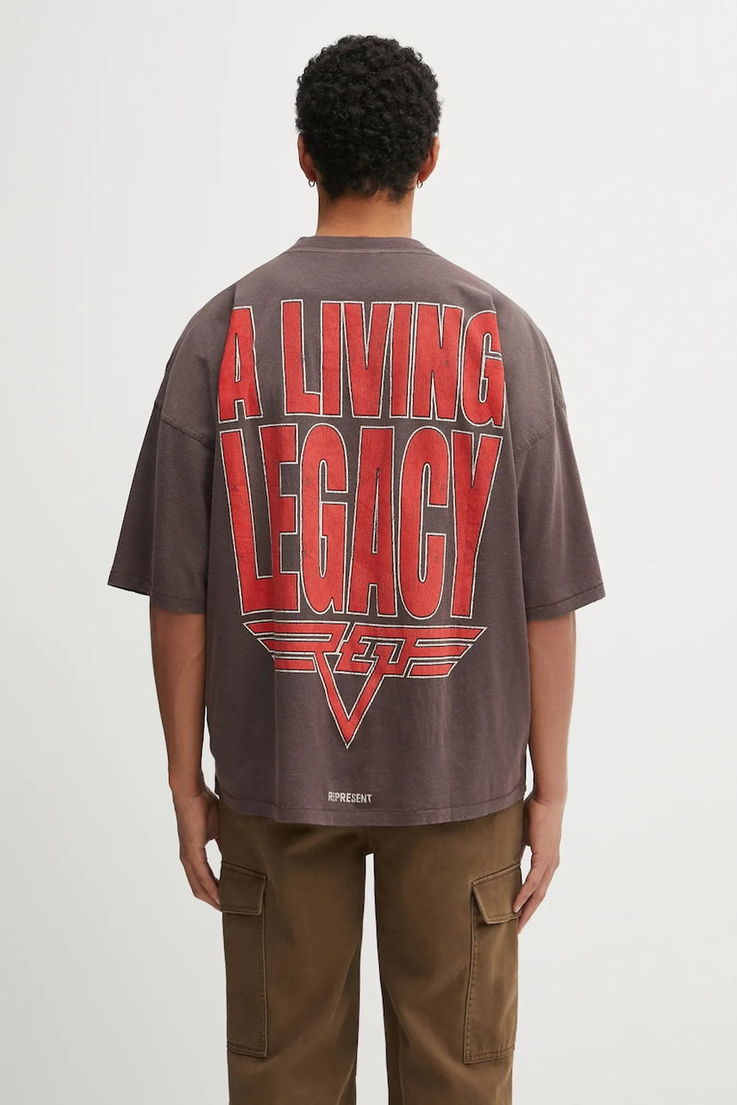 Majica kratkih rukava Represent Clo Reversible Living Legacy Tour Printed Oversized T-Shirt Siva | MLM100176