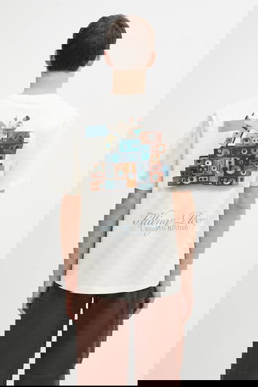Majica kratkih rukava Filling Pieces Speaker Wall Graphic T-shirt Bež | 422520500239, 2
