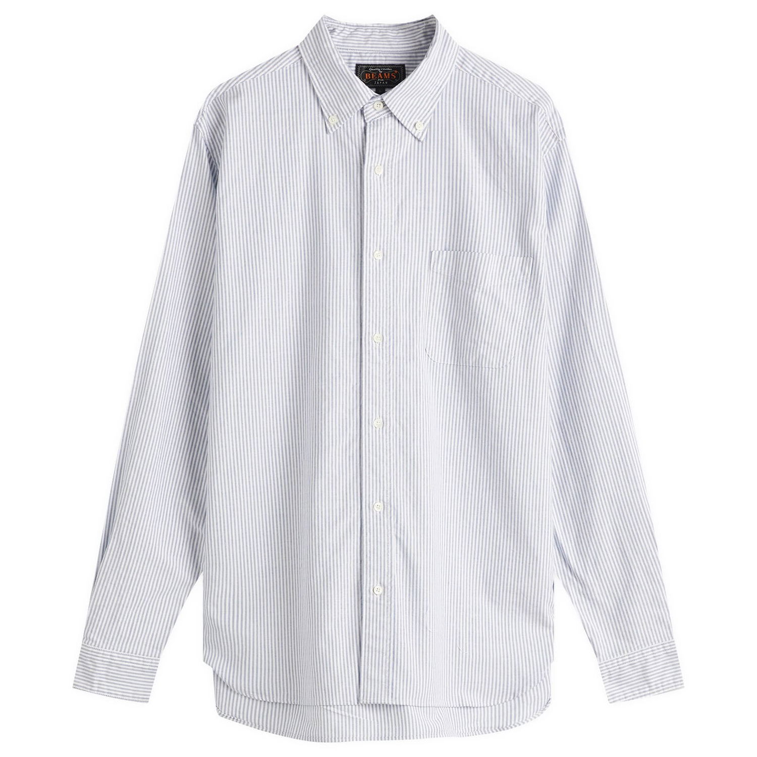 Košulja BEAMS Beams Plus Button Down Candy Stripe Shirt, Size Medium Plava | 3811-0012-139-75, 1