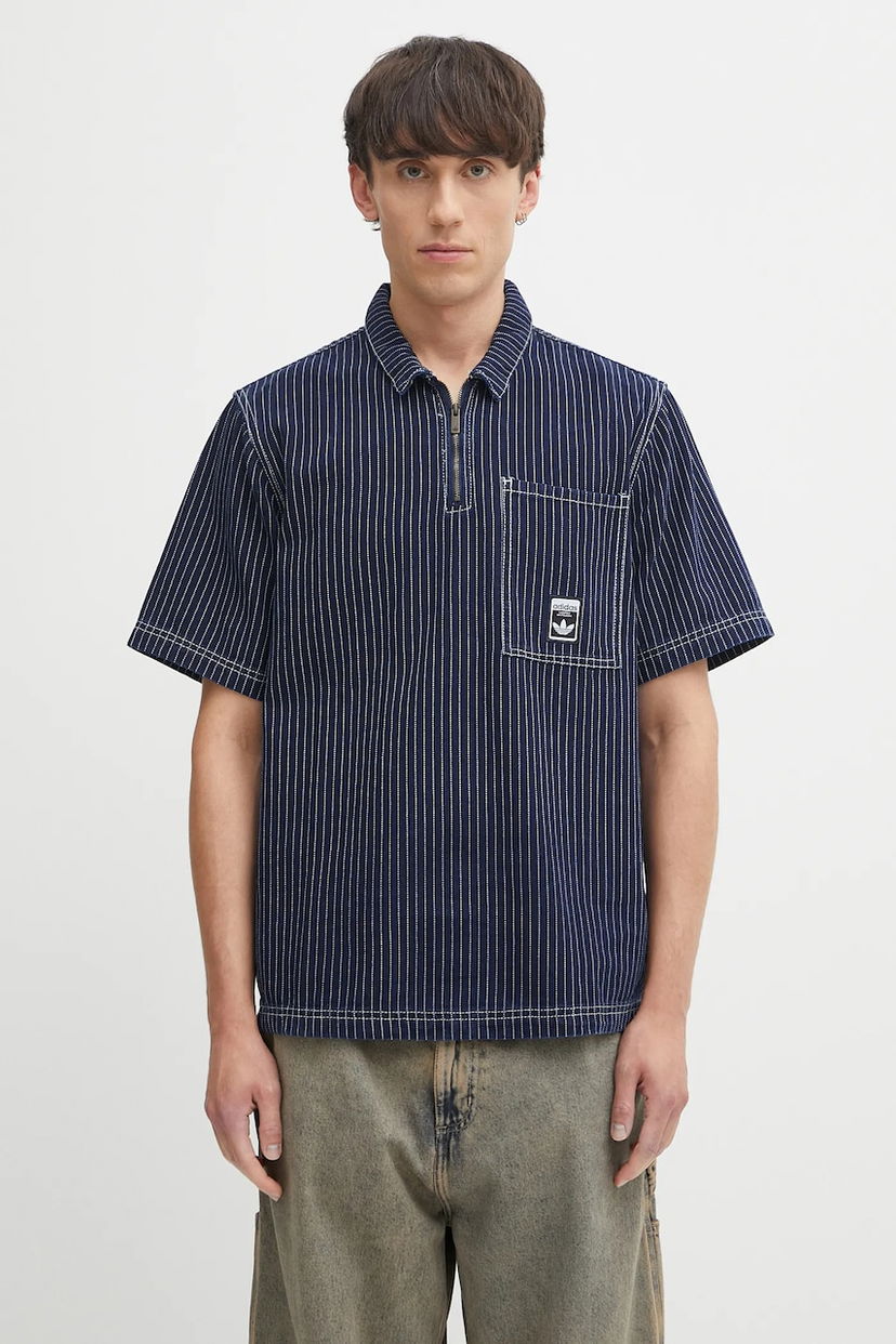 Polo majica adidas Originals adidas Originals Graphic Lo Sh Polo Shirt Tamnoplava | JW0169