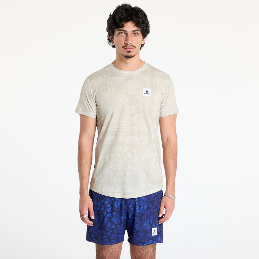 Majica kratkih rukava Saysky Paisley Combat T-shirt Beige Paisley AOP Bež | MMRSS03C1021