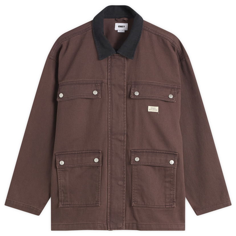 Jakna OBEY Fritz Jacket Smeđa | 221800437-CHO