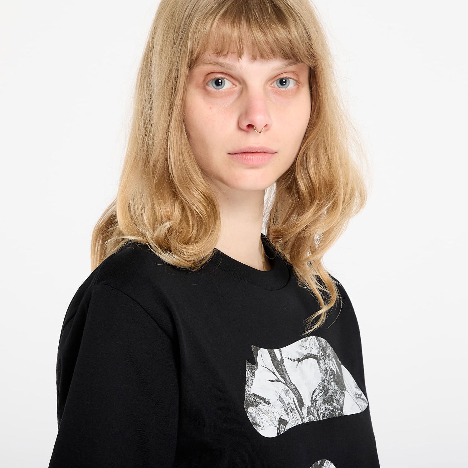 Majica kratkih rukava BAPE Tree Edge Camo Ape Face T-Shirt Crna | 001TEL801032MBK1, 1