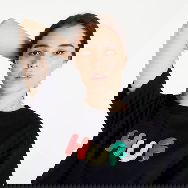 Crop top HUF Gummed S/S Crop Tee Crna | WTS0049 BLACK, 2