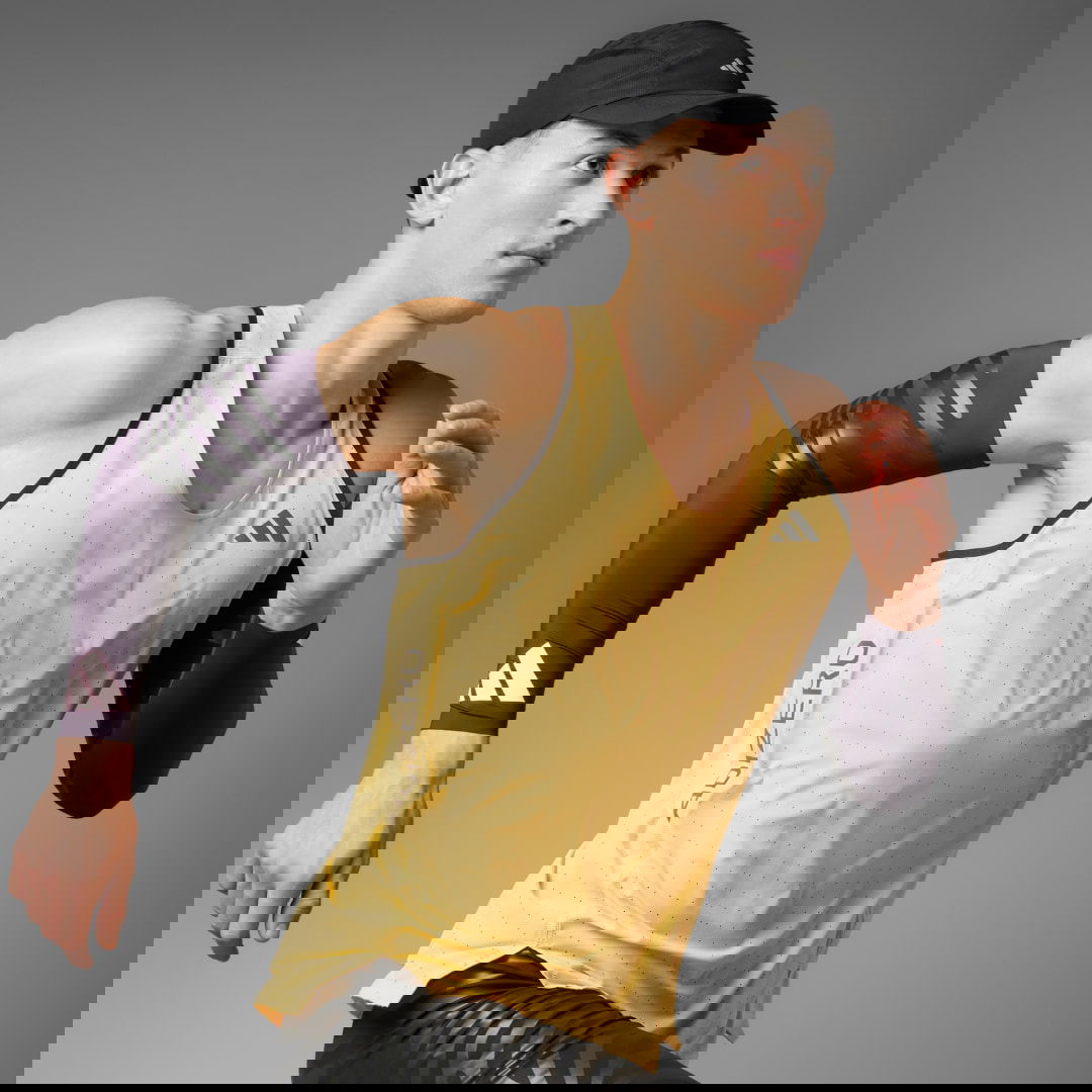 Majica bez rukava adidas Performance Adizero Running Žuta | IW6107, 0