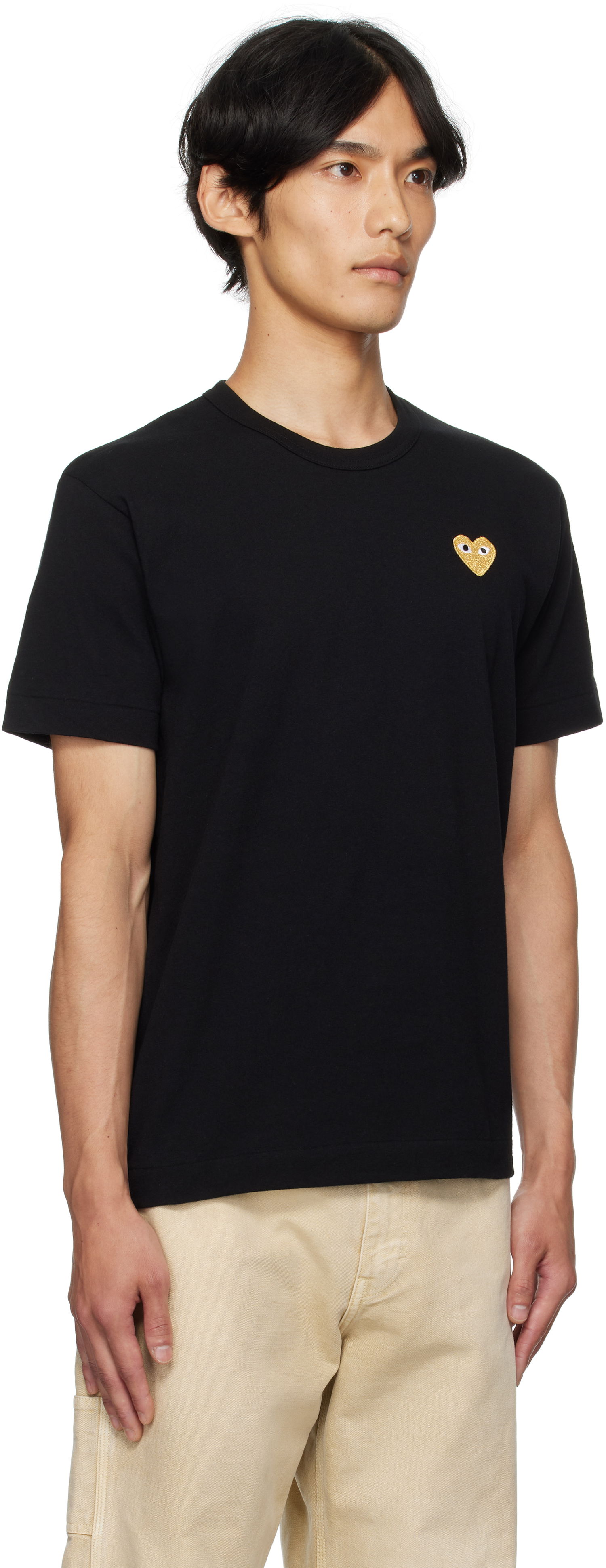 Majica kratkih rukava Comme des Garçons COMME des GARÇONS PLAY Heart Patch T-Shirt Crna | AZ-T216-051, 1