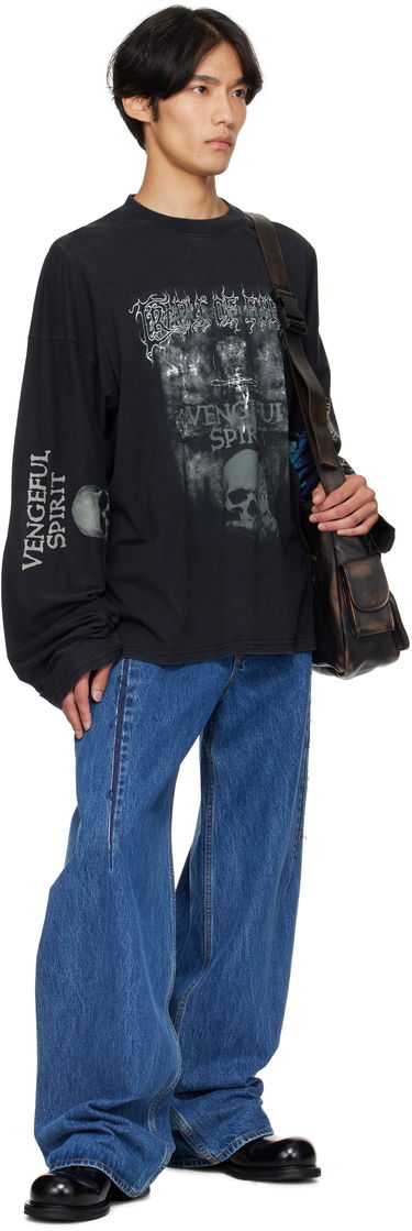 Majica kratkih rukava VETEMENTS Vetements Cradle of Filth 'Spirit' Cut-Up Longsleeve T-Shirt Crna | UCF76LS680M, 3