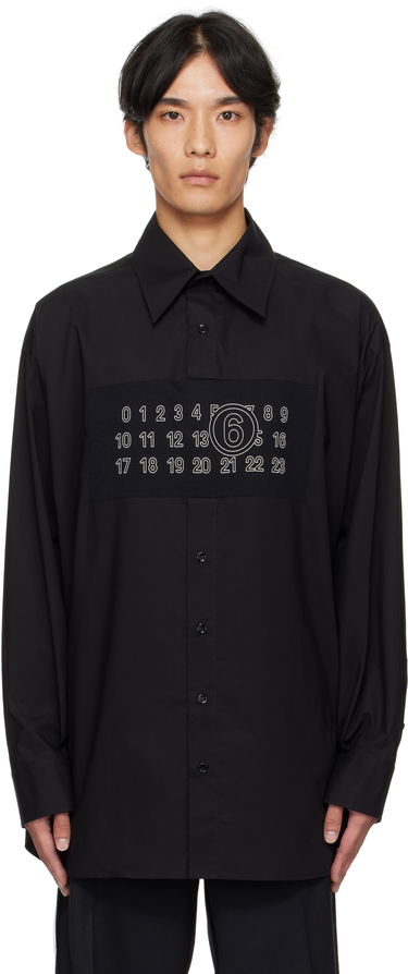 Košulja Maison Margiela MM6 Maison Margiela Long Sleeve Shirt with Numbers Print Crna | SH0NH0014 M35256, 0