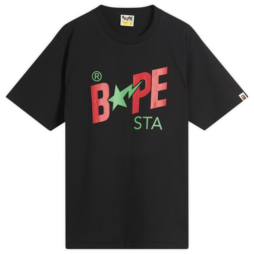 Majica kratkih rukava BAPE Bathing Ape Colors Bape Sta T-Shirt, Size Large Crna | 001TEL301022M-BLK