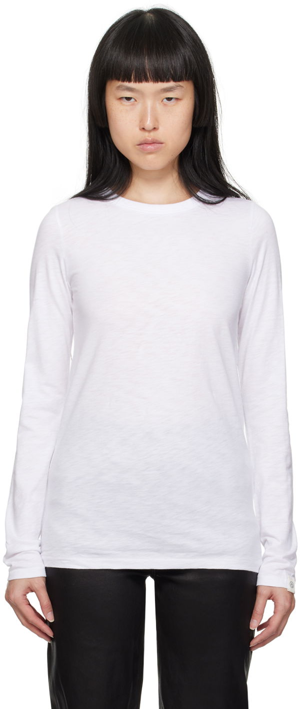 Majica kratkih rukava rag & bone 'The Slub' Long Sleeve T-shirt Bijela | W275C51CH