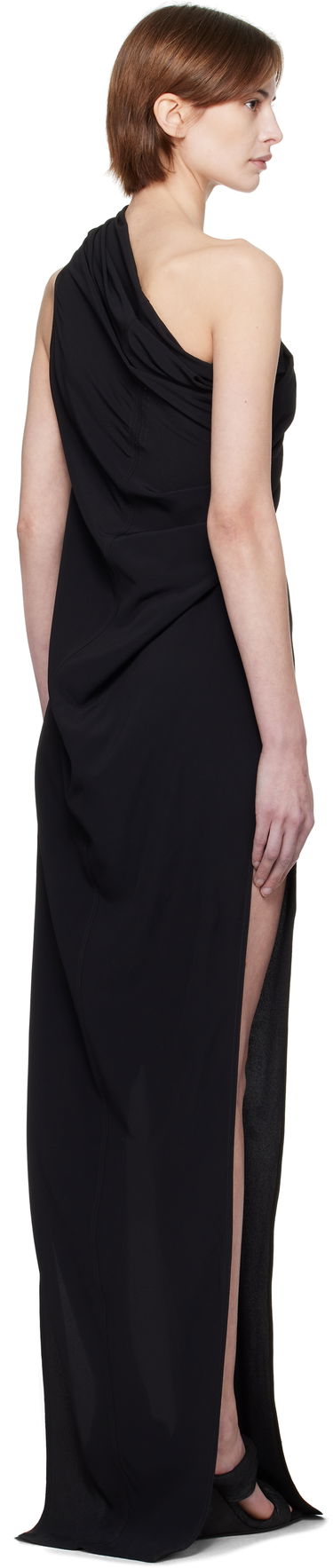 Haljina Rick Owens Rick Owens Hollywood Athena Arrowhead One-Shoulder Maxi Dress Crna | RP01E7509 CC, 2