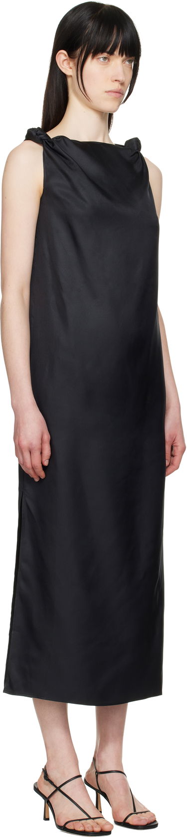 Haljina Loulou de Saison Loulou de Saison Moun Midi Dress Crna | MOUN, 1