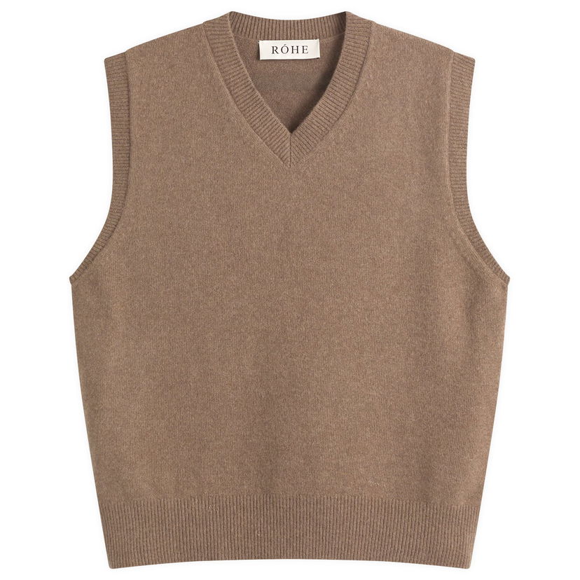 Džemper Róhe Rohe Boiled Wool Knitted Vest Smeđa | 314-23-402