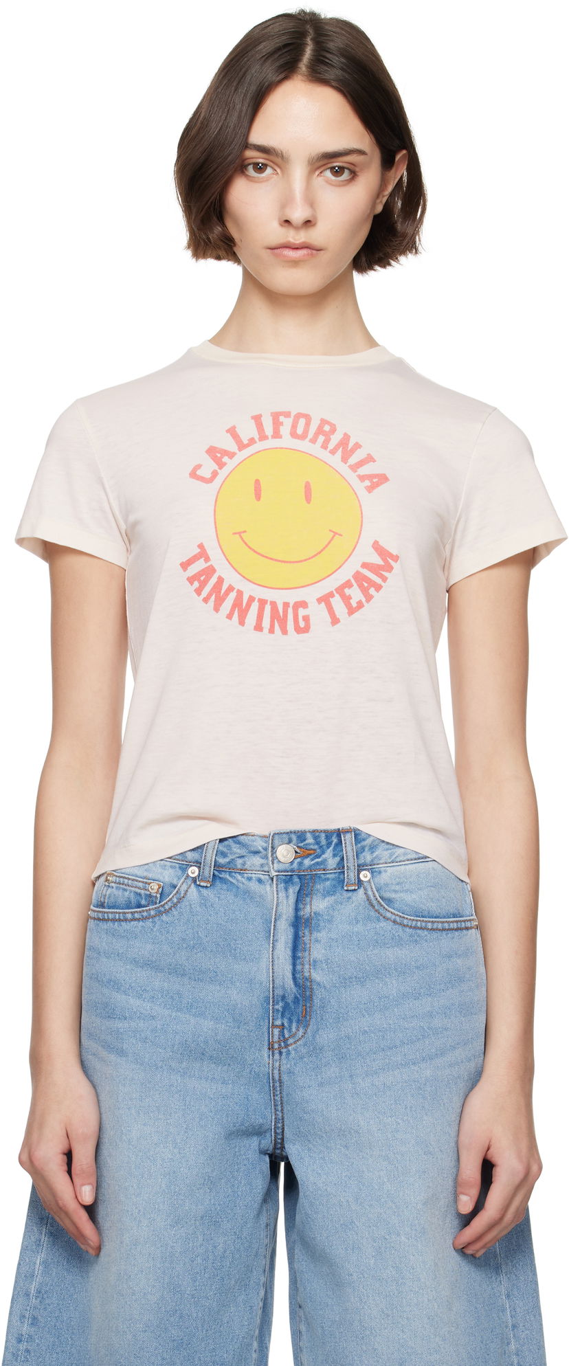 Majica kratkih rukava RE/DONE Re/Done Classic 'Tanning' T-shirt Bež | 792-02WCGT321