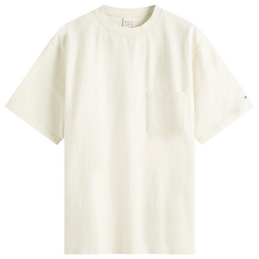 Majica kratkih rukava Snow Peak Recycled Cotton Heavy Pocket T-Shirt, Size Large Bijela | TS-22SU401R-EC