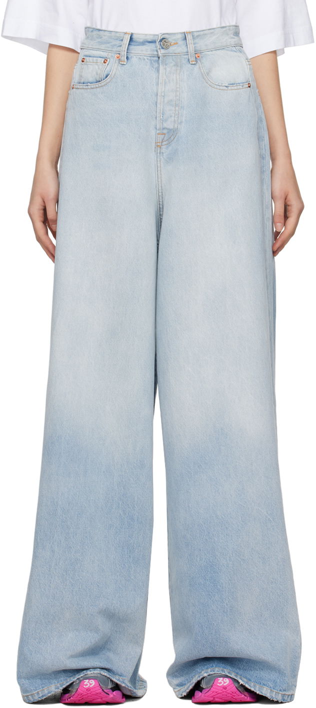 Jeans VETEMENTS Destroyed Jeans Plava | UE64PA130N